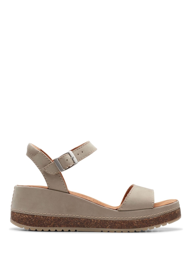 Clarks Grey Nubuck Kassanda Lily Sandals - Image 1 of 6