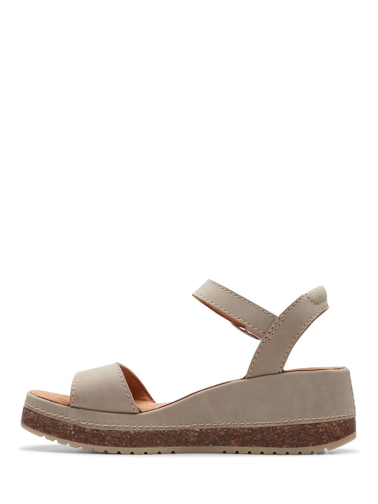 Clarks Grey Nubuck Kassanda Lily Sandals - Image 2 of 6