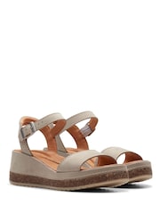 Clarks Grey Nubuck Kassanda Lily Sandals - Image 3 of 6