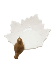 Country Living White Robin Leaf Large Plate - Image 4 of 7
