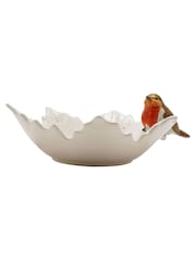 Country Living White Robin Leaf Large Plate - Image 5 of 7