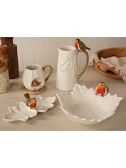 Country Living White Robin Leaf Large Plate - Image 7 of 7