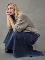 Dark Blue Fishtail Denim 100% Cotton Skirt - Image 2 of 5