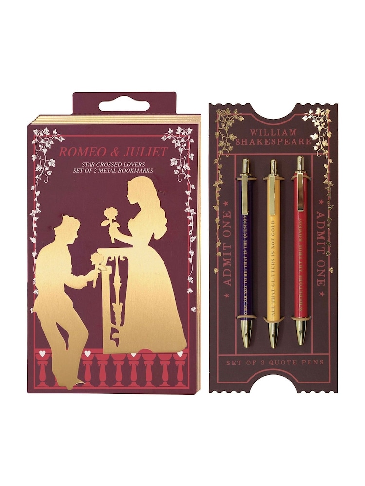 Portico Designs Set of 2 Gold Metal Bookmarks And Pens - Image 1 of 5 Portico Designs Set of 2 Gold Metal Bookmarks And Pens - Image 1 of 5