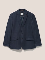 White Stuff Blue Harrison Check Blazer - Image 5 of 6