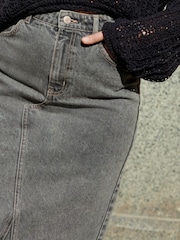 Grey Maxi Denim 100% Cotton Skirt - Image 4 of 6