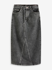 Grey Maxi Denim 100% Cotton Skirt - Image 5 of 6