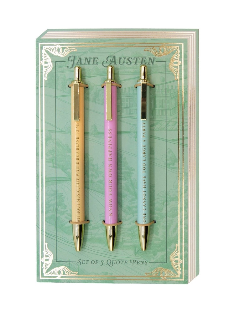 Portico Designs Green Embroidered A5 Journal and Three Pens - Image 5 of 5