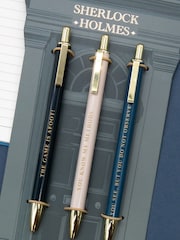 Portico Designs Set of 3 Black Bookmark B6 Notebooks And Pens - Image 2 of 4