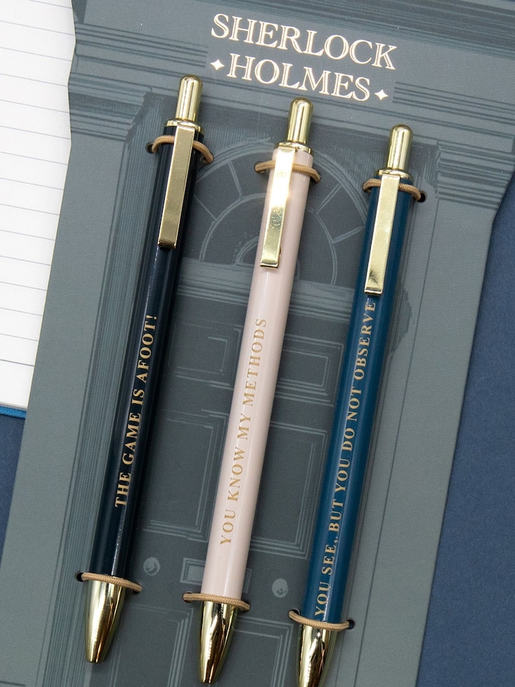Portico Designs Set of 3 Black Bookmark B6 Notebooks And Pens - Image 2 of 4 Portico Designs Set of 3 Black Bookmark B6 Notebooks And Pens - Image 2 of 4