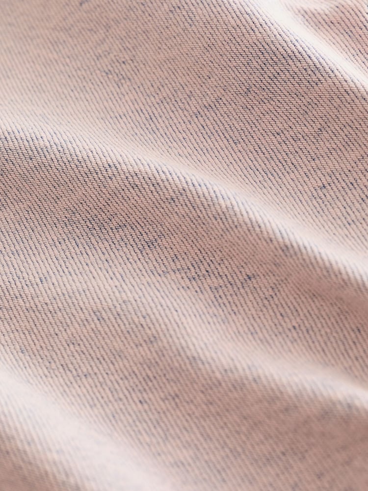 Pink Tint Denim Raw Hem 100% Cotton Mini Skirt - Image 6 of 6