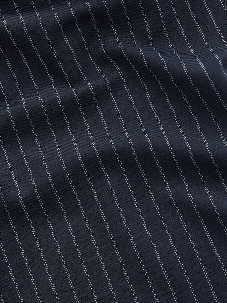Navy Jersey Wide Leg Side Stripe Trousers - Image 7 of 7
