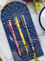 Sara Miller Set of 3 Navy A5 Notebook and Pens - Image 2 of 6