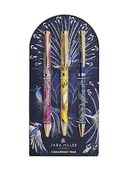 Sara Miller Set of 3 Navy A5 Notebook and Pens - Image 5 of 6