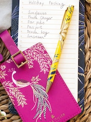 Sara Miller Yellow  Navy Magnetic List Pad and Pencil Case - Image 2 of 6