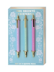 Portico Designs Brown Embroidered A5 Journal and Three Pens - Image 5 of 5