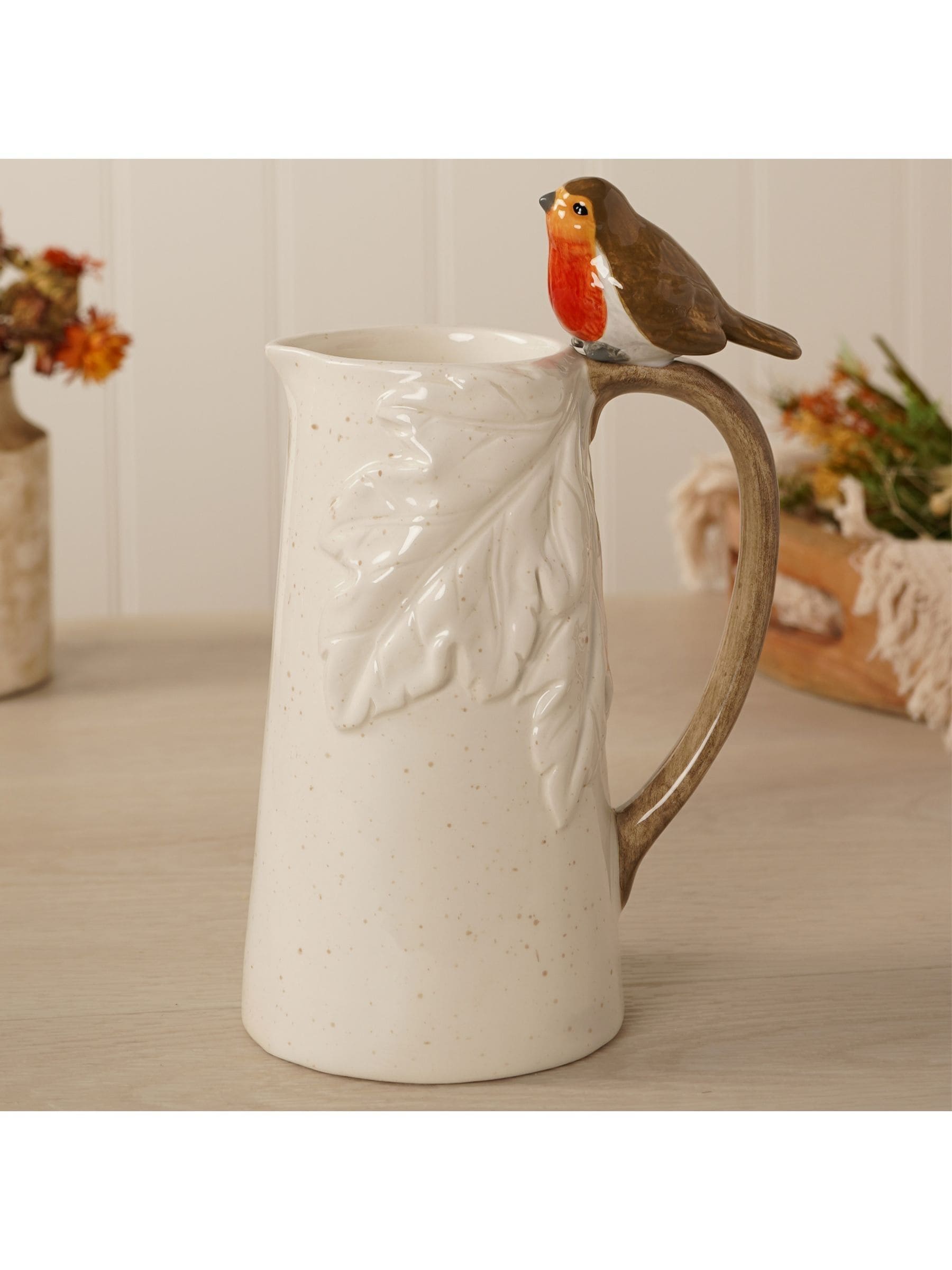 Country Living Unisex White Robin Leaf Jug