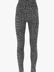 Mint Velvet Grey Leopard Print Leggings - Image 1 of 2