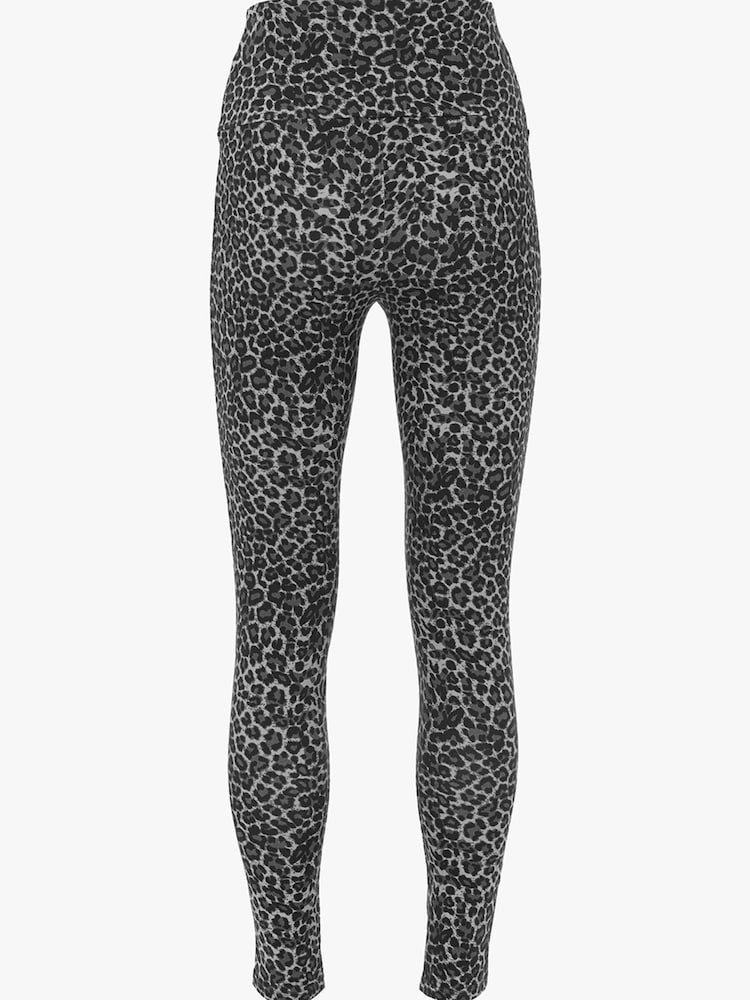 Mint Velvet Grey Leopard Print Leggings - Image 2 of 2