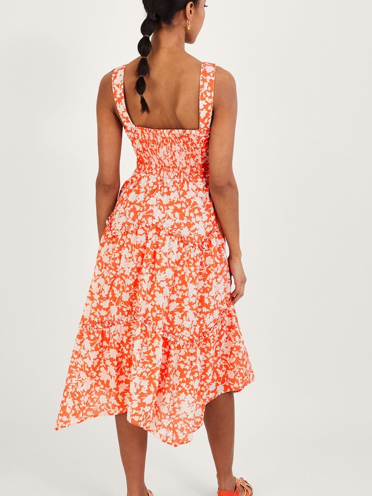 Monsoon Orange Myra Hanky Hem Dress - Image 2 of 4