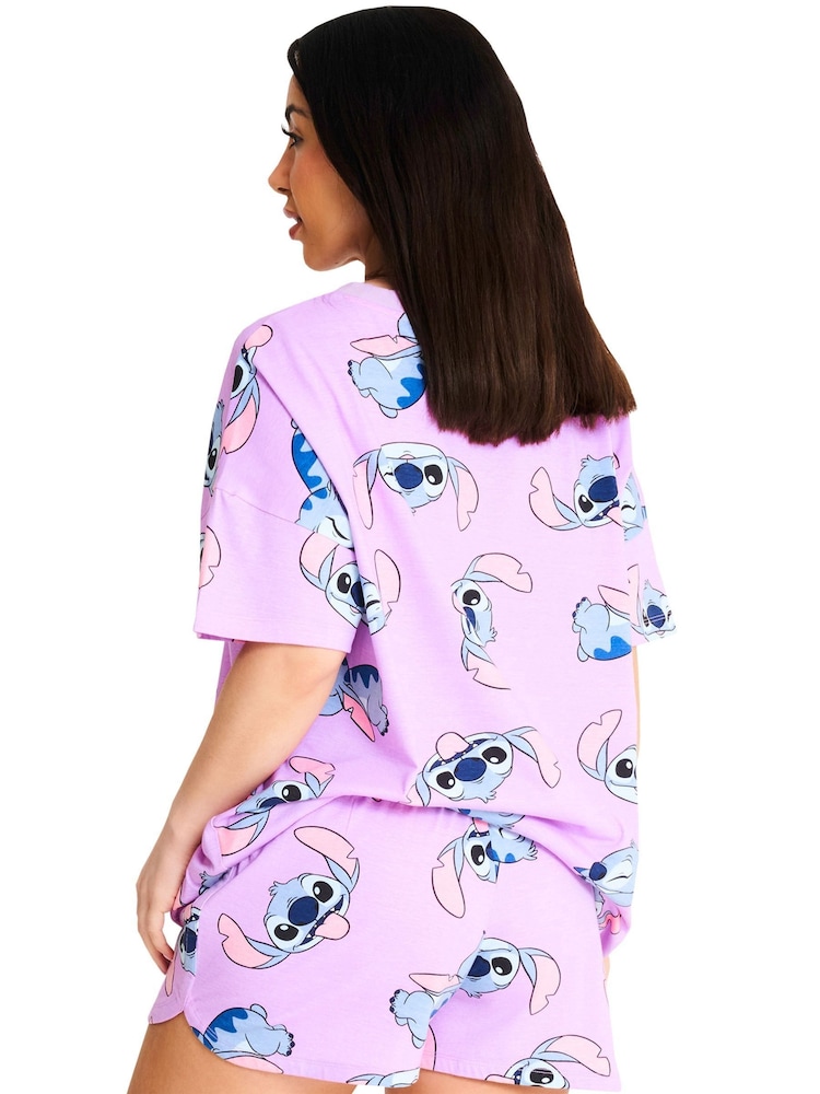 Character Purple Lilo And Stitch Short Pyjamas - Image 2 of 8