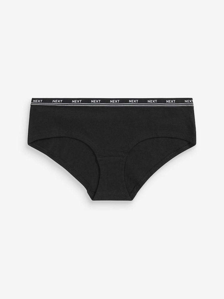 Black Short Logo Knickers 4 Pack - Image 2 of 5