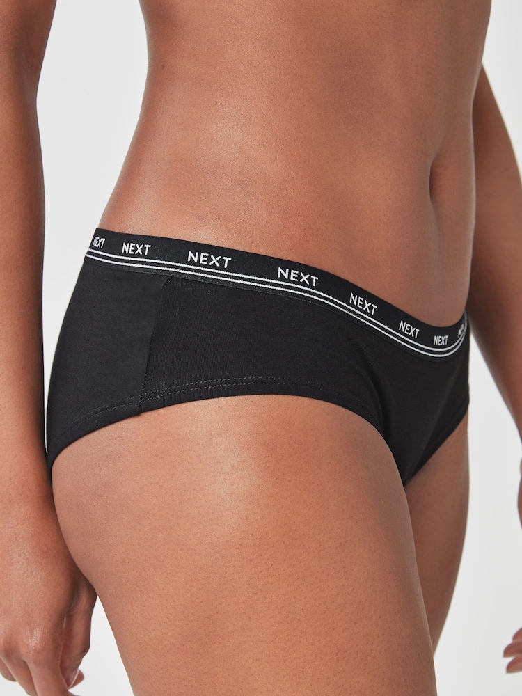 Black Short Logo Knickers 4 Pack - Image 5 of 5