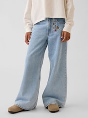 Gap Light Wash Keychain Low Rise Embroidered I Heart NY Baggy Jeans (5-13yrs) - Image 1 of 6