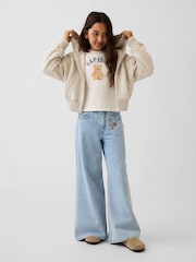 Gap Light Wash Keychain Low Rise Embroidered I Heart NY Baggy Jeans (5-13yrs) - Image 4 of 6