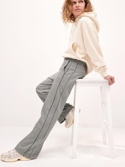 Monochrome Jersey Wide Leg Side Stripe Trousers - Image 1 of 7