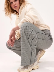 Monochrome Jersey Wide Leg Side Stripe Trousers - Image 2 of 7