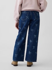 Gap Dark Wash Bow Low Rise Stride Wide-Leg Jeans (5-13yrs) - Image 2 of 5