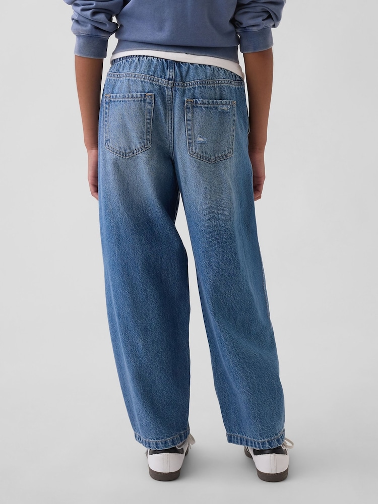 Middels vask - Gap High Rise Easy Barrel Jeans (5–13år) - Bilde 2 av 5