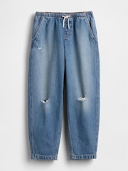 Middels vask - Gap High Rise Easy Barrel Jeans (5–13år) - Bilde 4 av 5