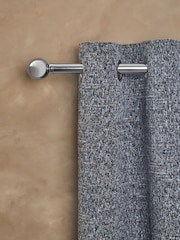 Chrome Fixed Ball 28mm Eyelet Curtain Pole Kit - Image 2 of 4