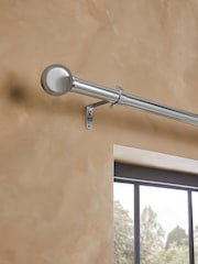 Chrome Fixed Ball 28mm Eyelet Curtain Pole Kit - Image 3 of 4