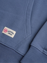 Superdry Blue Luxe Casual Relaxed Hoodie - Image 6 of 6