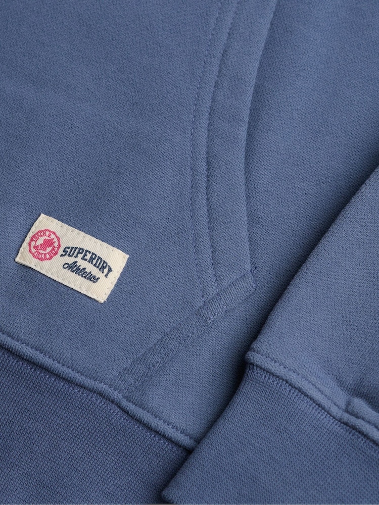 Superdry Blue Luxe Casual Relaxed Hoodie - Image 6 of 6