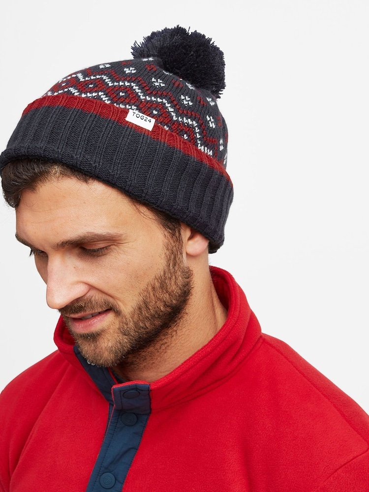 Tog 24 Blue/Red Cawley Chocolate Winter Knitted Hat - Image 1 of 2