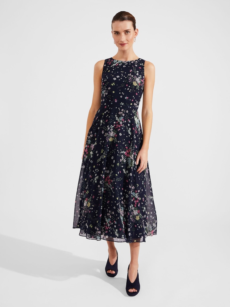 Hobbs Blue Petite Petite Carly Dress - Image 1 of 4