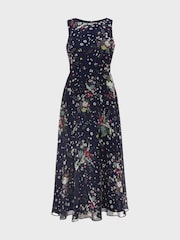 Hobbs Blue Petite Petite Carly Dress - Image 4 of 4