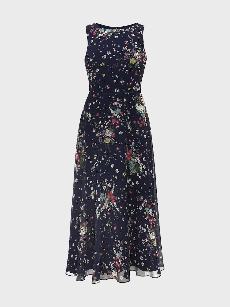 Hobbs Blue Petite Petite Carly Dress - Image 4 of 4