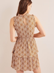 Boden Orange Ruffle Jersey Mini Dress - Image 2 of 5