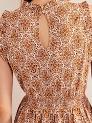 Boden Orange Ruffle Jersey Mini Dress - Image 4 of 5
