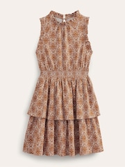 Boden Orange Ruffle Jersey Mini Dress - Image 5 of 5