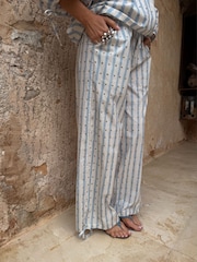Never Fully Dressed Blue Stripe Balloon Trousers - Image 1 of 5