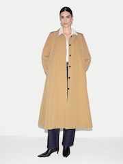 Jigsaw Natural Naya Cotton A-line Trench Coat - Image 1 of 7