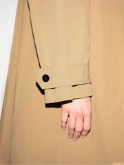Jigsaw Natural Naya Cotton A-line Trench Coat - Image 5 of 7