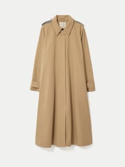 Jigsaw Natural Naya Cotton A-line Trench Coat - Image 7 of 7