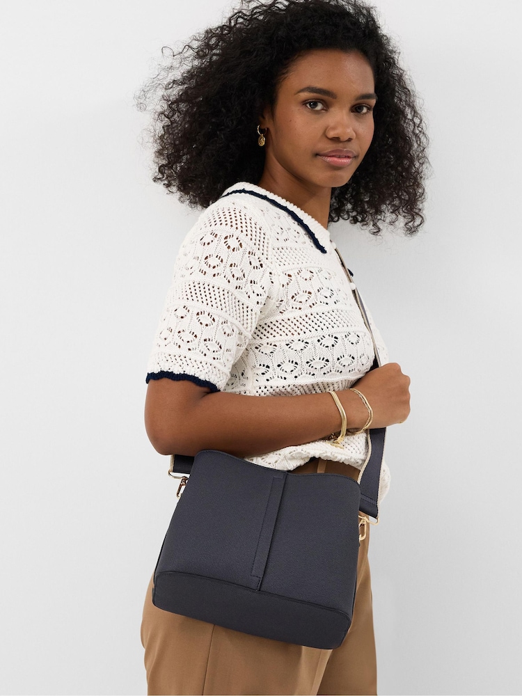 Accessorize Blue Webbing Strap Crossbody Bag - Image 1 of 3 Accessorize Blue Webbing Strap Crossbody Bag - Image 1 of 3